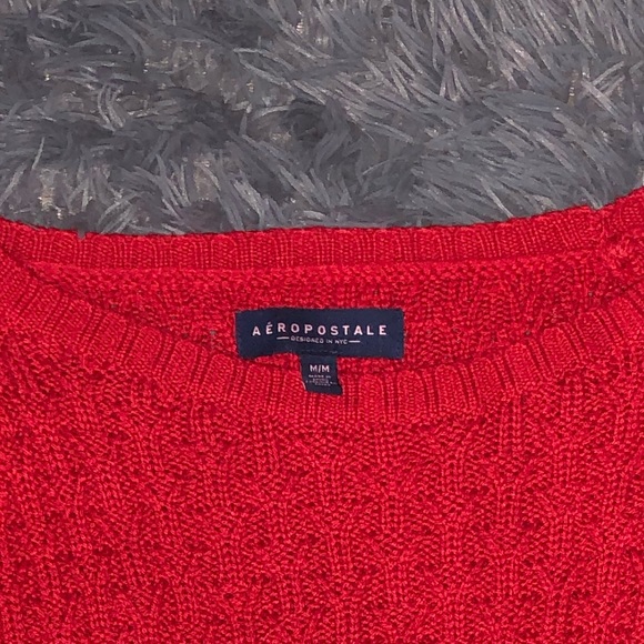 Aeropostale Red Knit Sweater 😍❤️ - Picture 5 of 5